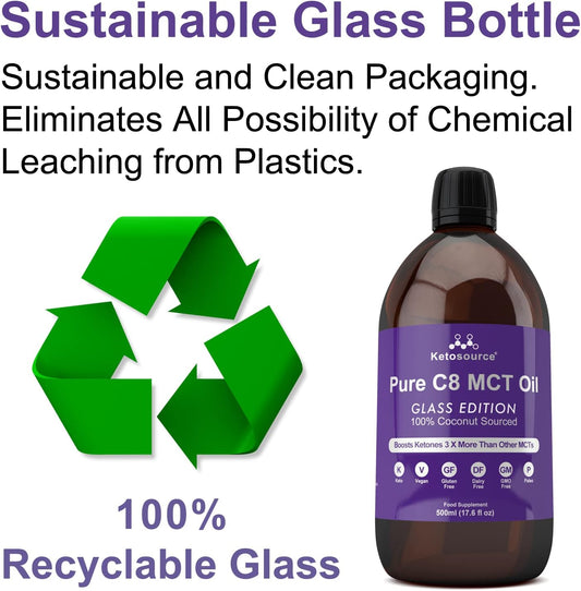 Pure MCT Oil Organic | Boosts Ketones 3X More Than Other MCTs
