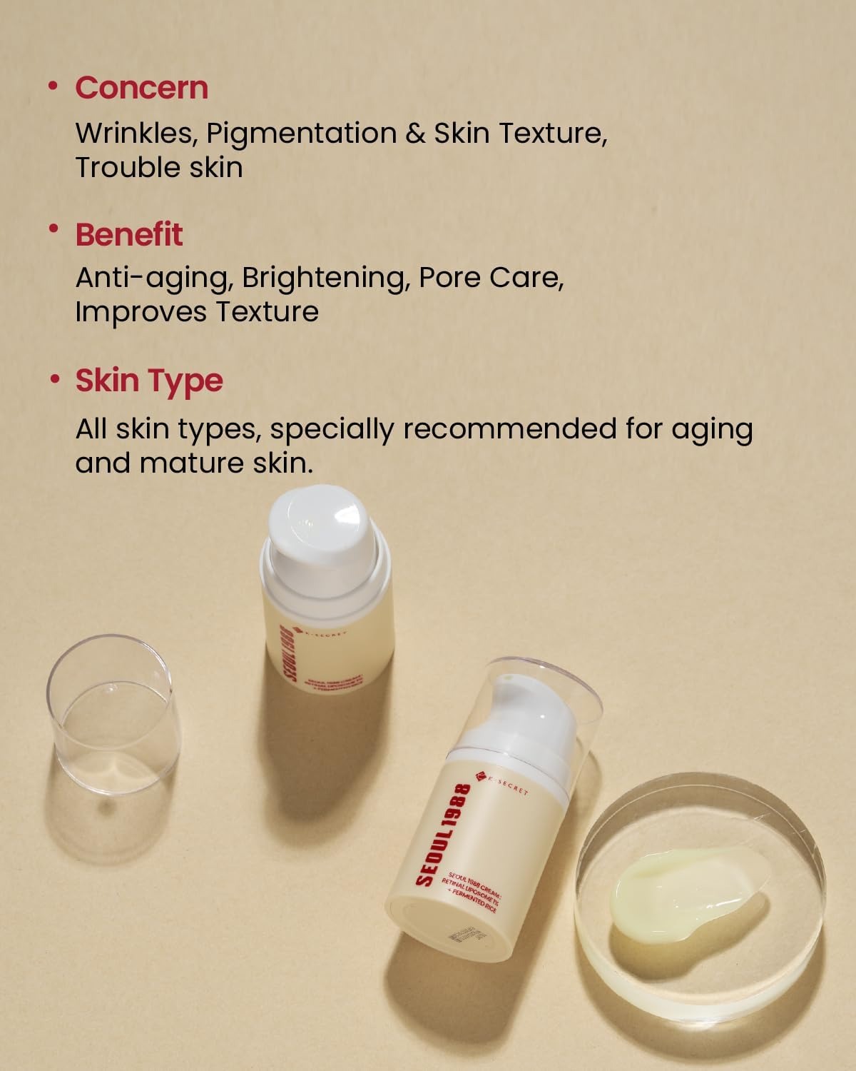 SEOUL 1988 Cream : Retinal Liposome 1% + Fermented Rice